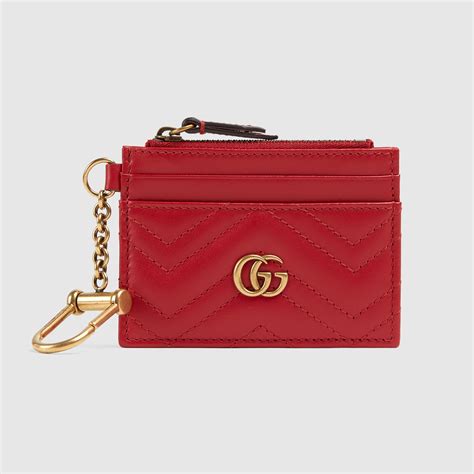 gucci swing key chain wallet red|Gucci gg marmont key chain.